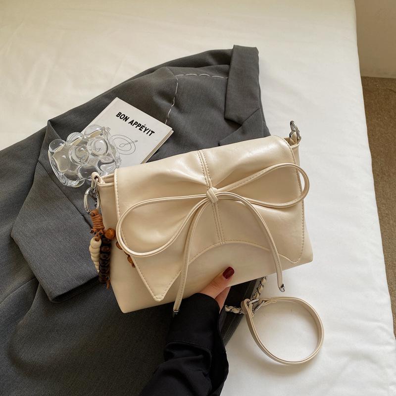 Large capacity bag women's trendy new popular fashion versatile shoulder bag high-end bow messenger bag