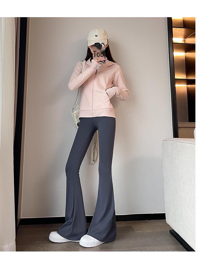 Women's Flared High-Waist Yoga Pants: Hip-Lifting, Lightweight, Perfect for Outdoor Spring & Fall Activities