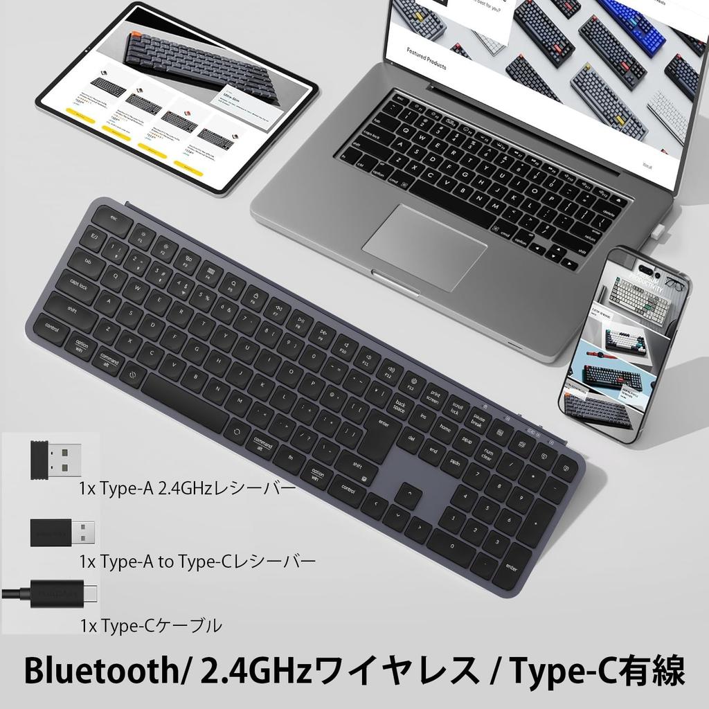 Keychron B6 Pro Ultra-Slim Wireless Keyboard, Full-Size, with Numeric Keypad, ZMK Customization, Scissor Switches, 2.4 GHzBluetooth 5.2Wired