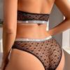 CINOON Sexy Women Thin Transparent Bra Set Push-up Underwear Set Embroidery Brassiere Gather Bra Cross Strap Lace Lingerie Set