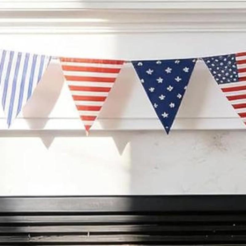 250th Anniversary Memorial Day Festival Garland 4th of July Wreath Memorial Day Wreath for Party Wall Doorway Porch Decoration