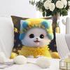 White Cat and Dog Pillowcase Dormitory Decoration Office Living Room Sofa Home Pillowcase