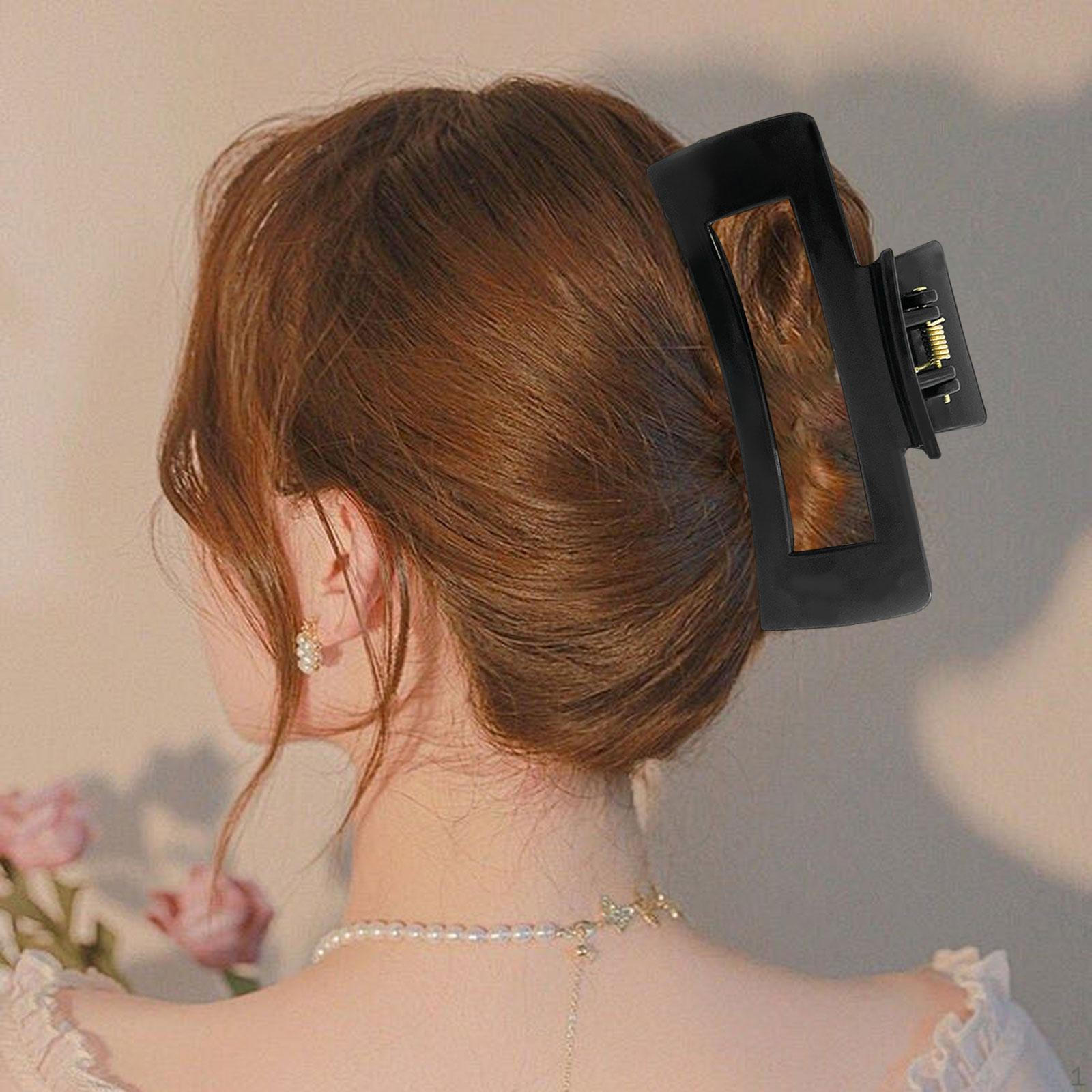 

Большой зажим для волос Модный силиконовый зажим для волос для всех типов головного убора чёрный