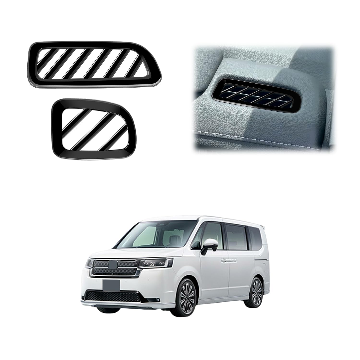 

OKAYOHINN New Stepwgn RP Series RP6 RP7 RP8 Dedicated Air Vent Cover Air Duct Defogger Bezel Cover Interior Panel Interior Parts Custom Dress Up ABS