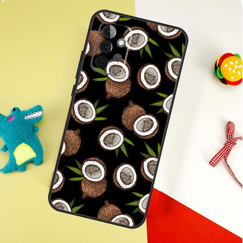 Summer Fruit Coconut For Samsung Galaxy A53 A33 A13 A54 A34 A14 A55 A35 A15 A05 A06 A16 A22 A32 A52 Phone Case