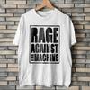 Rage Against The Machine Logo Schwarz, Unisex Weißes Baumwoll-T-Shirt
