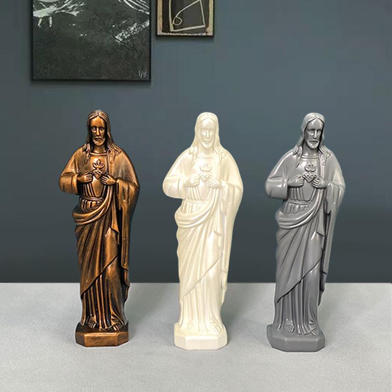 Pryskyřičné řemesla Figurína v životní velikosti Svatý Otec Katolická socha Socha Krista Dekorativní figurky Dekorace domova