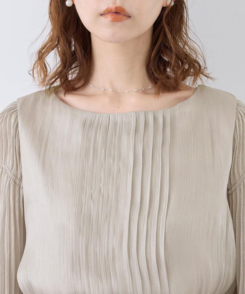 ROPE PICNIC Mon Shiny Pleated Blue Size Perfect for Weddings E'toile Dress, (45), 36,