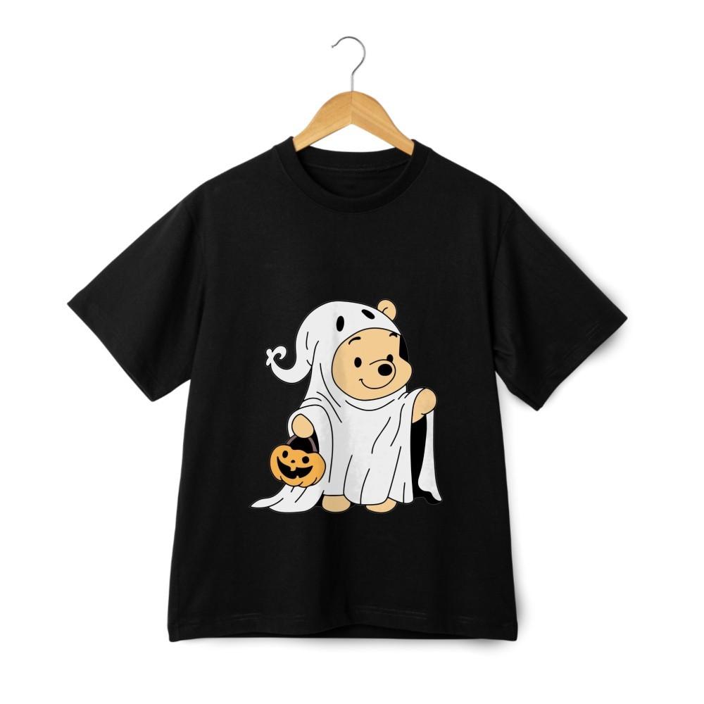 

Halloween Graphic T-Shirt Winnie Pooh Ghost Pumpkin Trick or Treat T-shirt M