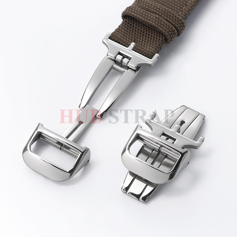 18mm Stainless Steel Clasp Fit for Jaeger-LeCoultre Watch for Nylon Silicone Strap Repalcement Watchband Clasp Watch Accessories