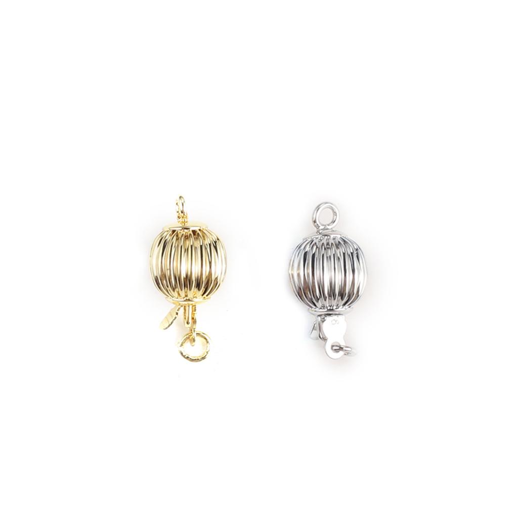 3Pcs Pumpkin-Shaped Clasps For Necklace Bracelet Brass Buckle Hooks Connector For DIY Jewelry Making Accessories