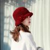 Winter Knitted Hat Wool Hat Fleece Warm Ear Protection Fashion Soft Comfortable Basin Hat Bucket Hat Hand Crocheted Ladies