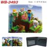 Virtual World Game Peripheral Wallet Cartoon Print Short Fold Card Holder Unisex 1pcs