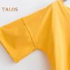 Zomer Crop T-shirt V-hals Korte Mouw Achterkant Hol Vetersluiting T-shirt Effen Kleur Losse Pasvorm Pullover Tops Streetwear
