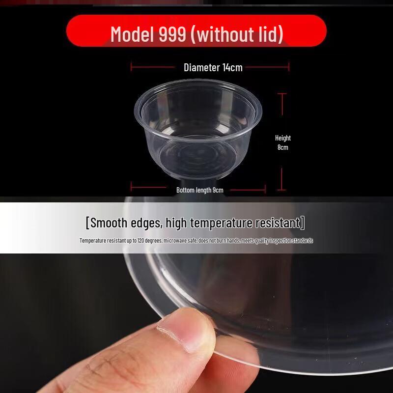 Biaoxing Disposable Round Plastic Bowls with Lids