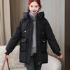 Winter Hooded Parkas Women Thicken Warm Mid Long Outwear for Woman Pockets