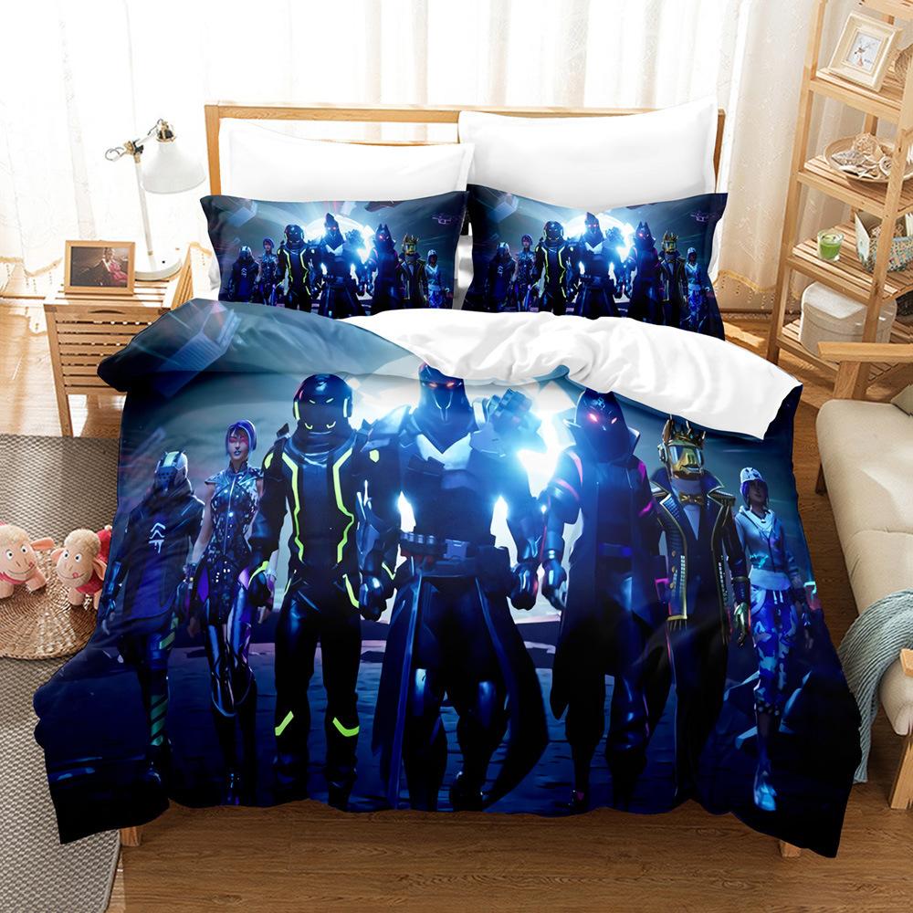 Juego DE cama DE dibujos animados 3D DE Anime, edredón DE fibra ultrafina y funda DE almohada, tamaño completo, secado rápido, decoración del hogar, AU/US/UK/DE