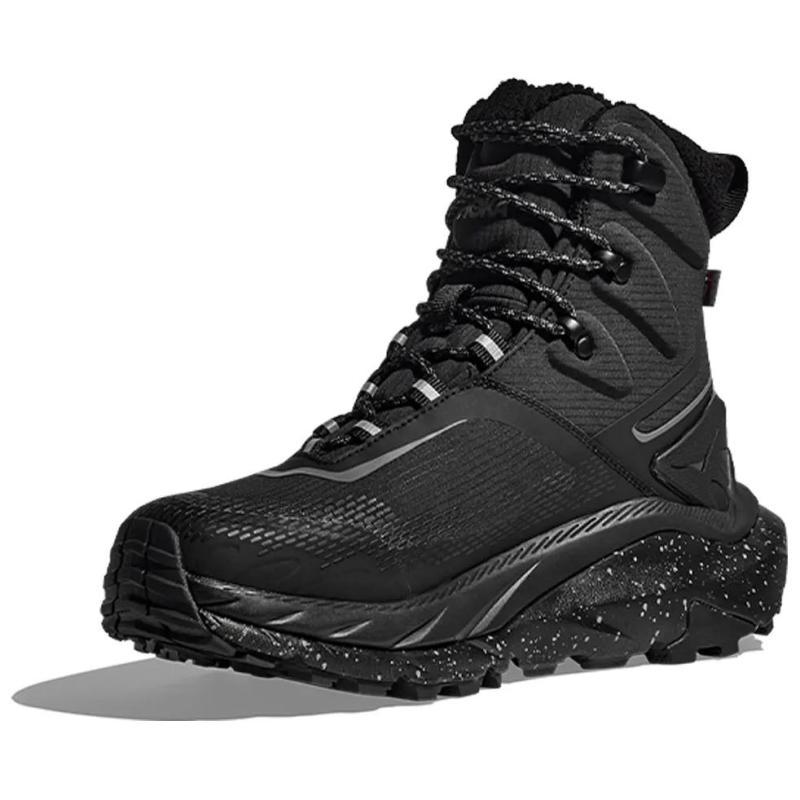 HOKA ONE ONE Kaha 2 Anti-Slip Wear-Resistant High-Top Trekking Shoes Women's Black Sneakers 1155195-BBLC