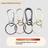 Zinc Alloy Spring Snap Hook Keychain 5Pcs Lightweight Portable for Bag Pendant DIY Craft Camping Tent Accessory Use