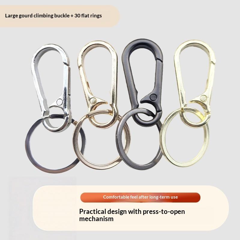Zinc Alloy Spring Snap Hook Keychain 5Pcs Lightweight Portable for Bag Pendant DIY Craft Camping Tent Accessory Use