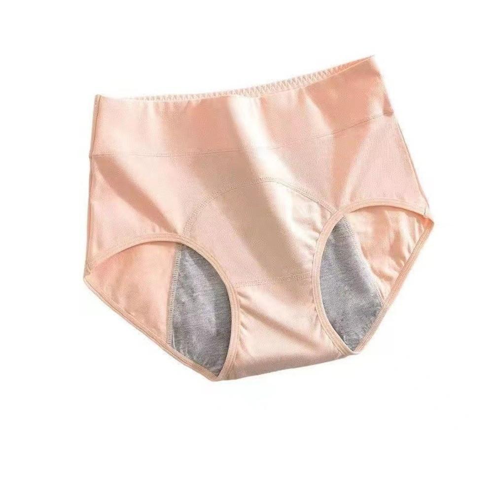 

Solid Color Menstrual Panties High Waist Leak Proof Panties Daily Protection XXL тілесний