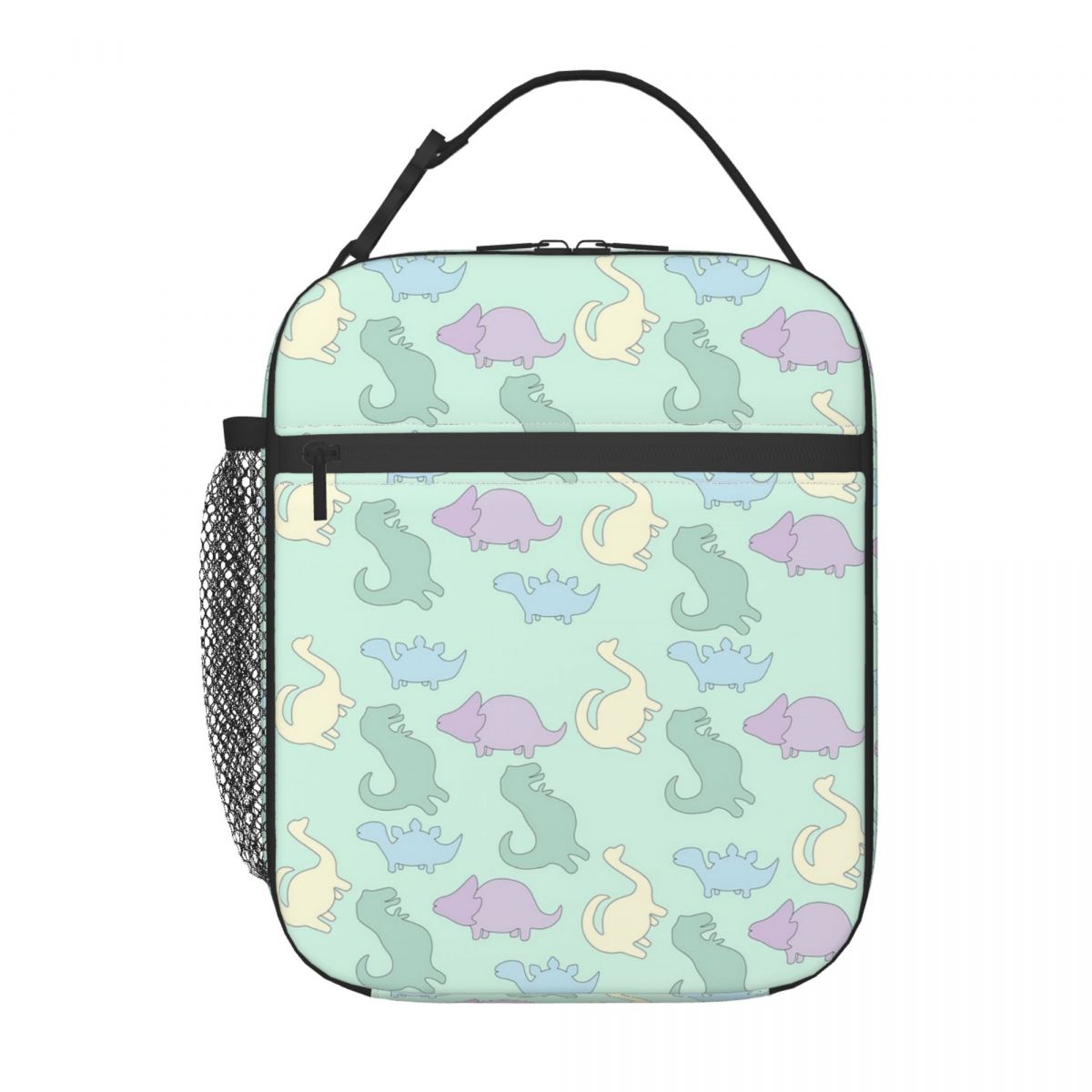 

Cartoon Light Color Dinosaur Pattern Insulated Lunch Bag for Women Kids Leakproof Food Boxes Thermal Lunch Box Tote One Size