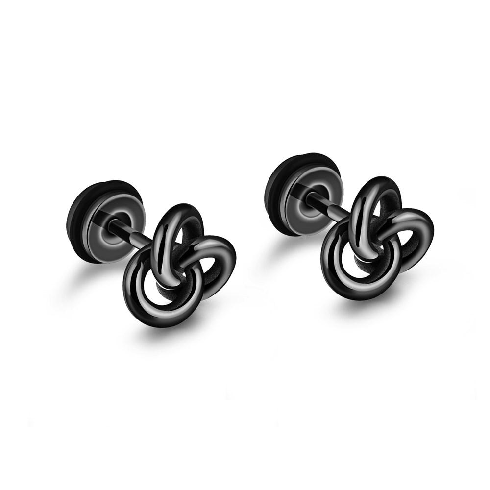 Small Black Punk Stud Earrings For Women Men Boy 2020 New Fashion Zircon Geometry Stainless Steel Jewelry Accessories Earrings