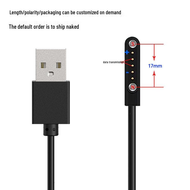 Smartwatch Charging Cable: 4P2P Pin, 2/4 Core, Magnetic Charger