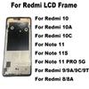 Für Redmi 8 8A Note 9 9T 9C 10 10S 10A 10C 11 11S PRO LCD Frontgehäuse Mittelrahmen Halter Stütze Blende Platte 4G 5G