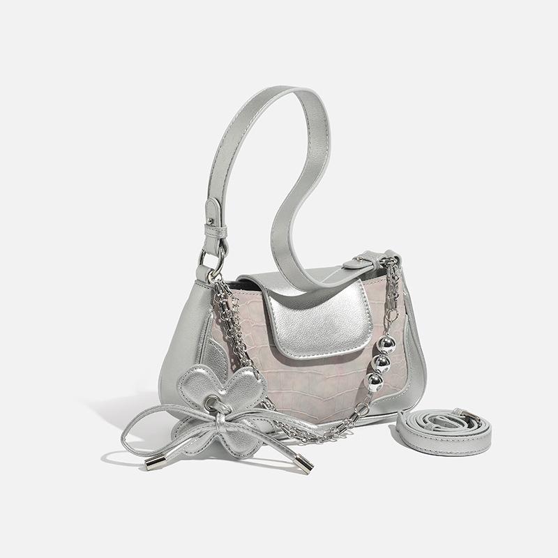 Sweet and Cute Underarm Bag for Women Summer Fresh and Light Luxury Niche High End Single Shoulder Crossbody Bag