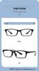 1938 Ultra-light Retro Anti-blue Light Reading Glasses – Clear, High-definition, Black Frame, Radiation Protection