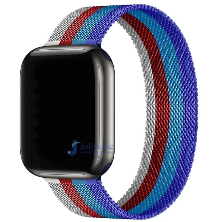 Milanese strap For Apple watch 9 8 7 41 45mm Ultra/2 49mm Men's Women's Metal Breathable Band For iWatch 6543SE 44 40 42mm Belt