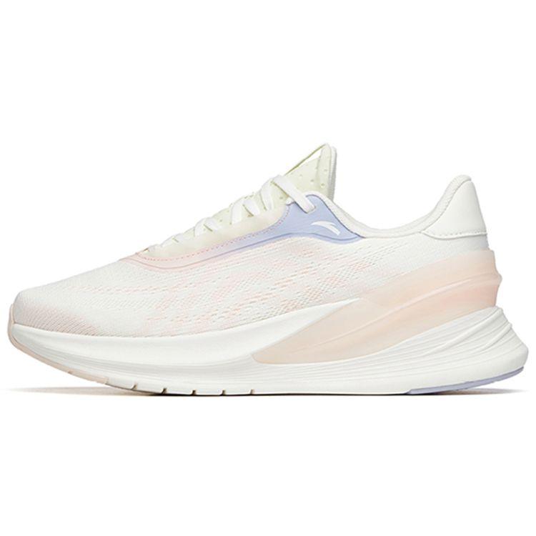 Anta Comfortable Versatile Shock Absorbing Lightweight Low Top Training Running Shoes Women sneaker White Green Pink 122215556-2
