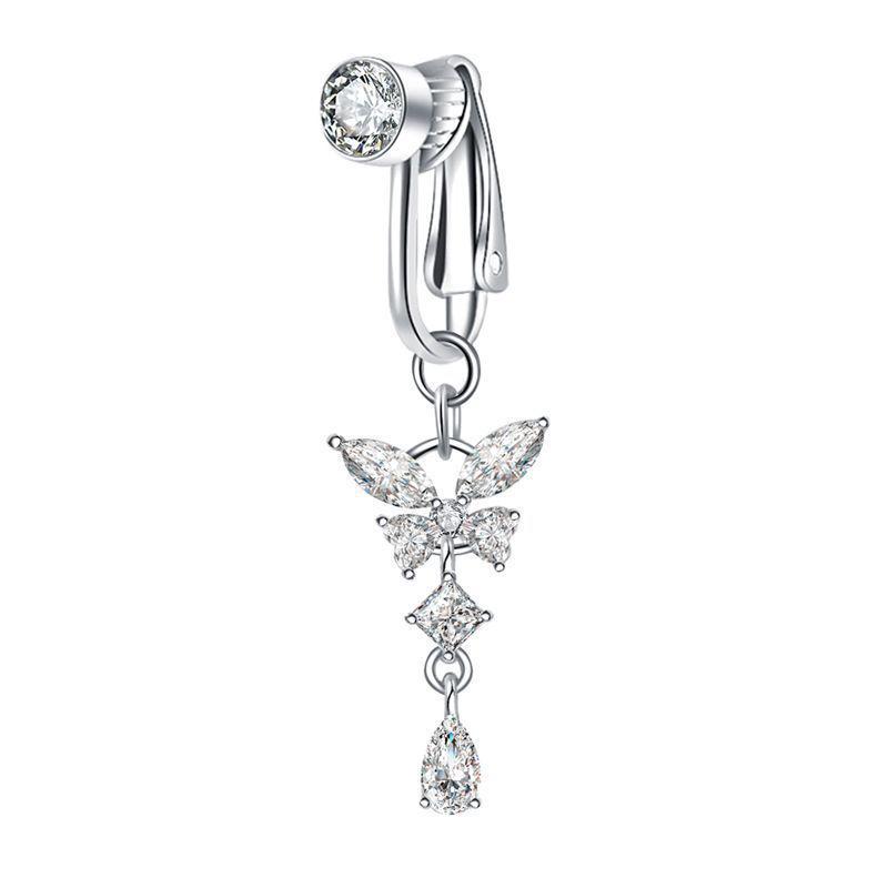 No Piercing Belly Button Clamp Easy To Wear Navel Rings Comfortable Women Body Adornment For Parties And Daily Wear