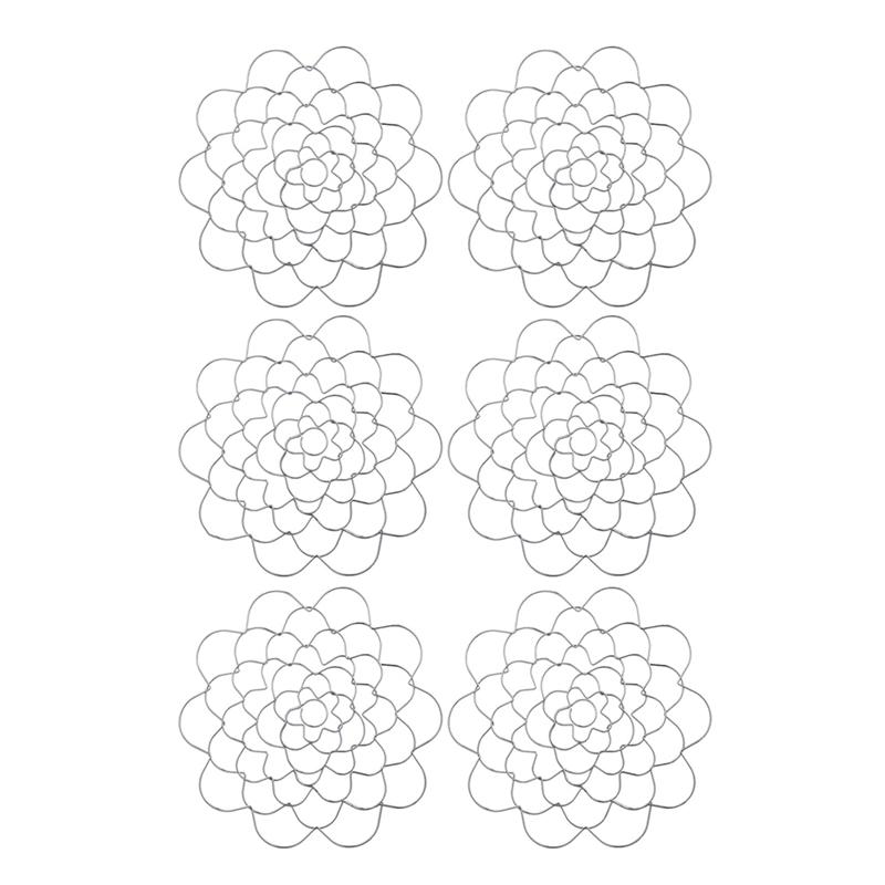 

AEE2-6 Pcs Flower Arrangement Holder Flower Frog Wire Flower Arranging Tool Metal Flower Insert Lid Flower Grid
