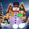 Inflatable Toy Penguin Snowball Snowman Christmas Inflatable Model Luminous Inflatable Model Christmas Atmosphere Decor Model