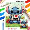 Digital Oil Painting Stitch Love Heart Floral Art Handmade Diy Home Decorations