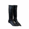 High heel boots new fashion retro simple pointed simple wind thin high heel long boots but knee women's boots