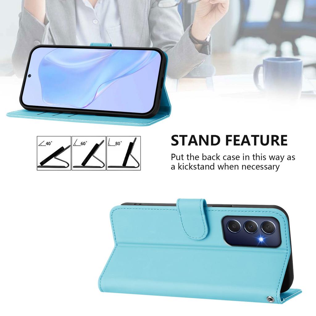 Stylish Flip Leather Wallet Case with Card Holder for Samsung Galaxy M62 M56 M55 M54 M53 M52 M36 M35 M34 M33 M32 F16 F06 5G