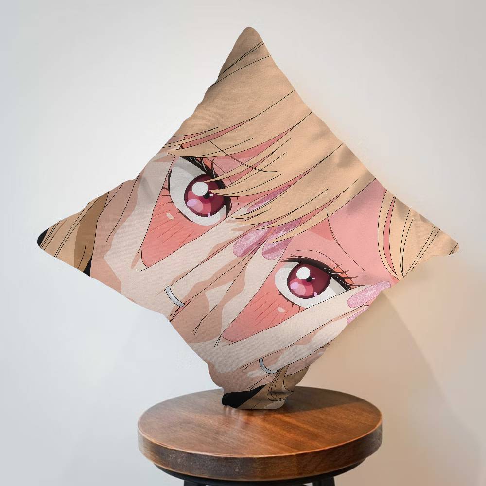My Dress-Up Darling M-Marin Kitagawa Pillow Gifts Home Office Furnishings Bedroom Sofa Car Cushion Cover Case 45X45Cm