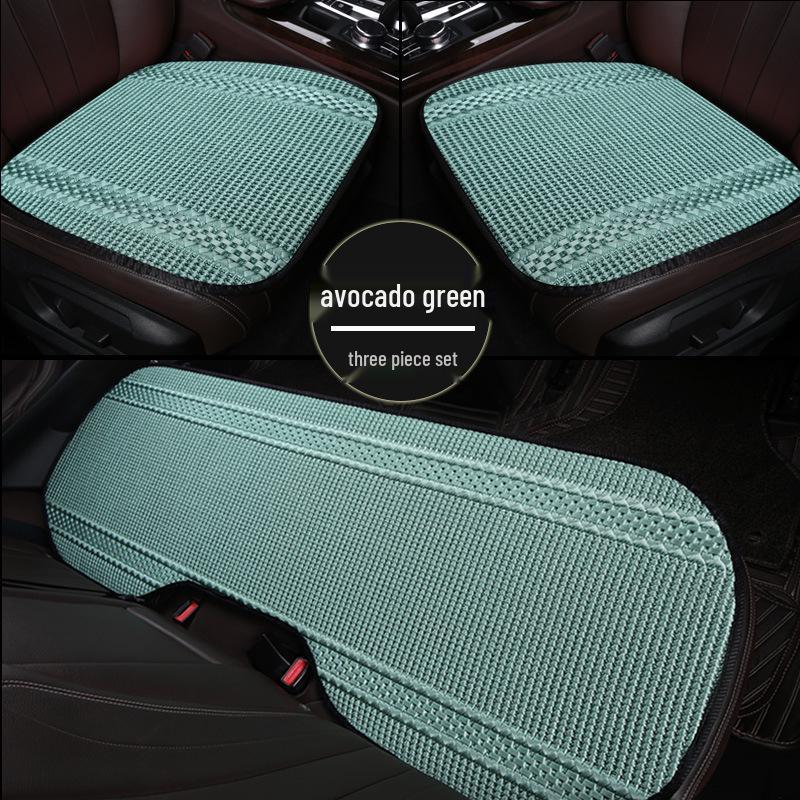 Breathable Ice Silk Car Seat Cushion - Universal, Non-Slip, Cute Solid Color, Suitable for All Seasons