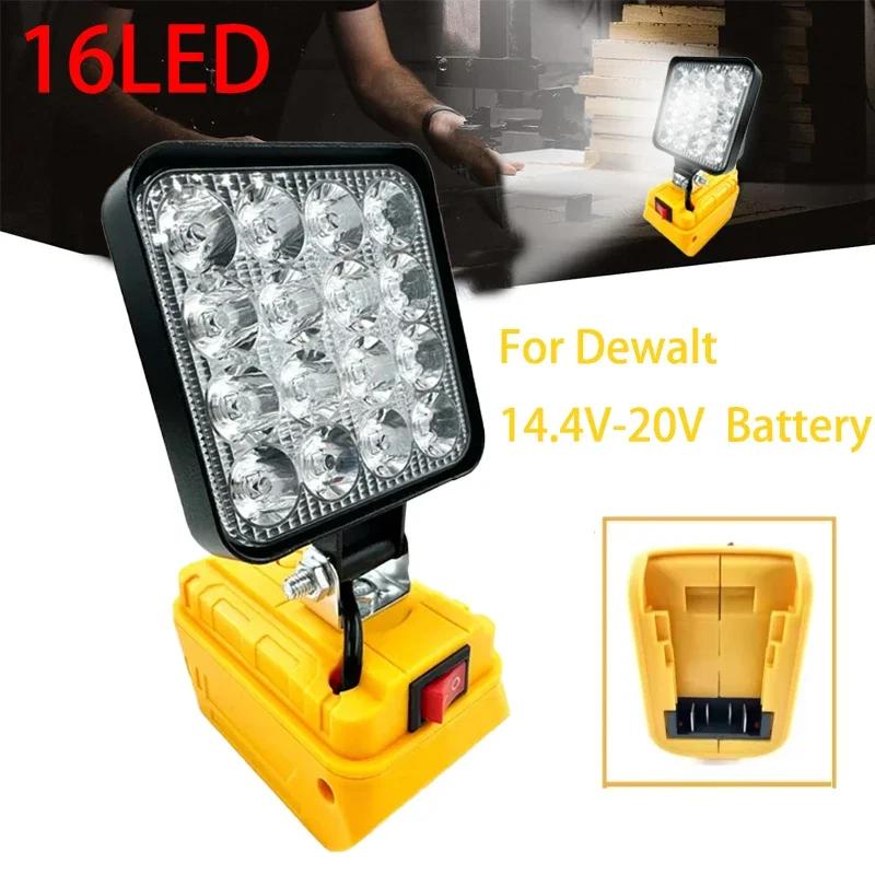 For Dewalt 18V Li-ion Battery Cordless LED Work Light 3 Inch Flashlight Portable Emergency Flood Lamp Camping Lamp