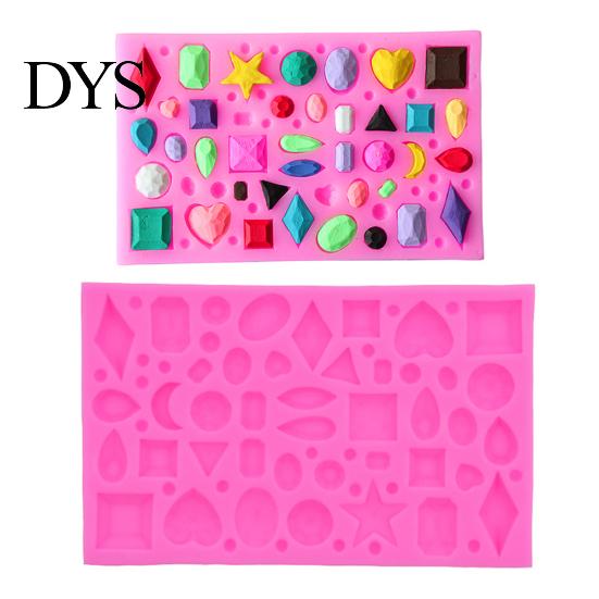 Gem Diamond Shape Silicone Cake Mold Fondant Chocolate Candy DIY Baking Tool
