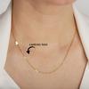 Collier Personnalisé Cœur Initiales Latérales Cadeau Fête des Mères Personnalisé Demoiselle d'honneur Couleur Dorée Acier Inoxydable Bijoux Fête