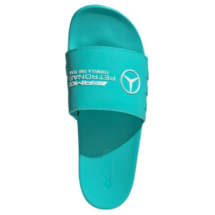 New Adidas Adilette Comfort Slides Mercedes AMG Petronas Formula One Team Semi Mint Rush JR1071