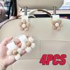 4PCS Creative Car Hooks Temperament Flower Seat Back Storage Car Seat Hooks Seat Back Accessory Hooks Bags Clothes Hooks Clips