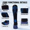 Thermal Ski Socks Soft Cotton for Men, Thickened Snowboard Socks, Breathable Non Slip Daily Moisture Wicking Athletic Outdoor Sports and Wear