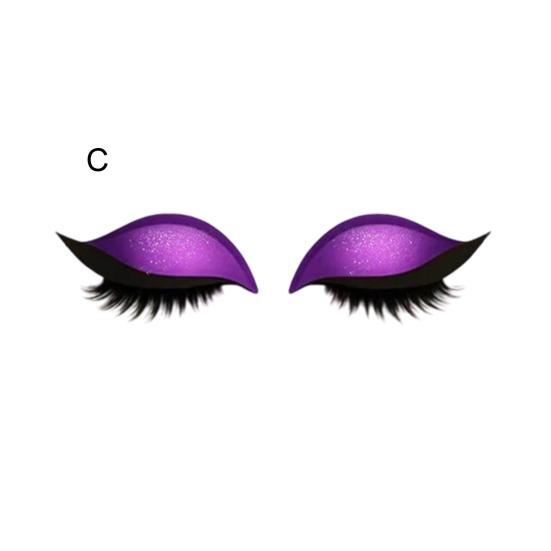 1/2/3/4/5 Pairs Lazy Eye Shadow Eyelash Patch 2-in-1 Eyeshadow Eyelashes Makeup Stickers