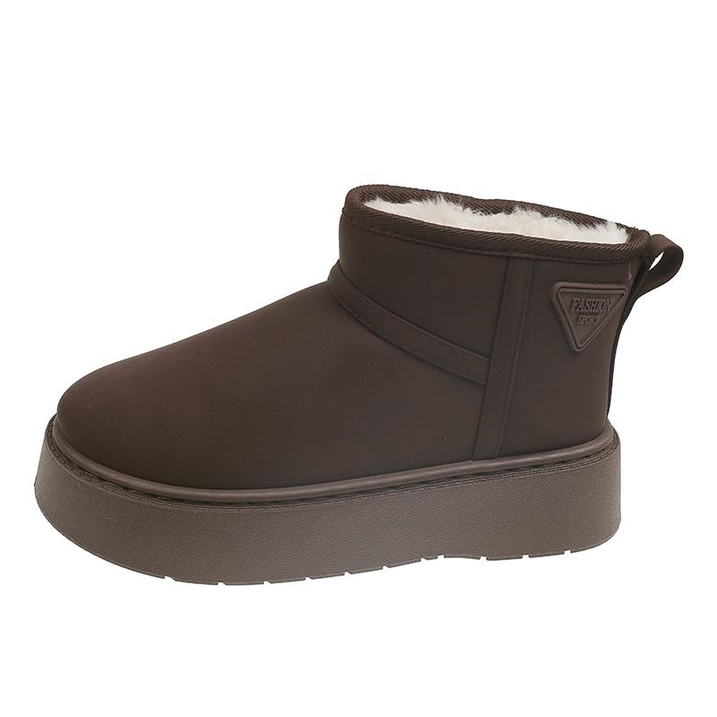 Vielseitige Plateau-Schneestiefel Damen Winter 2025 neue Samt-Thermo-Baumwollschuhe Vielseitige lässige Outdoor-Stiefel