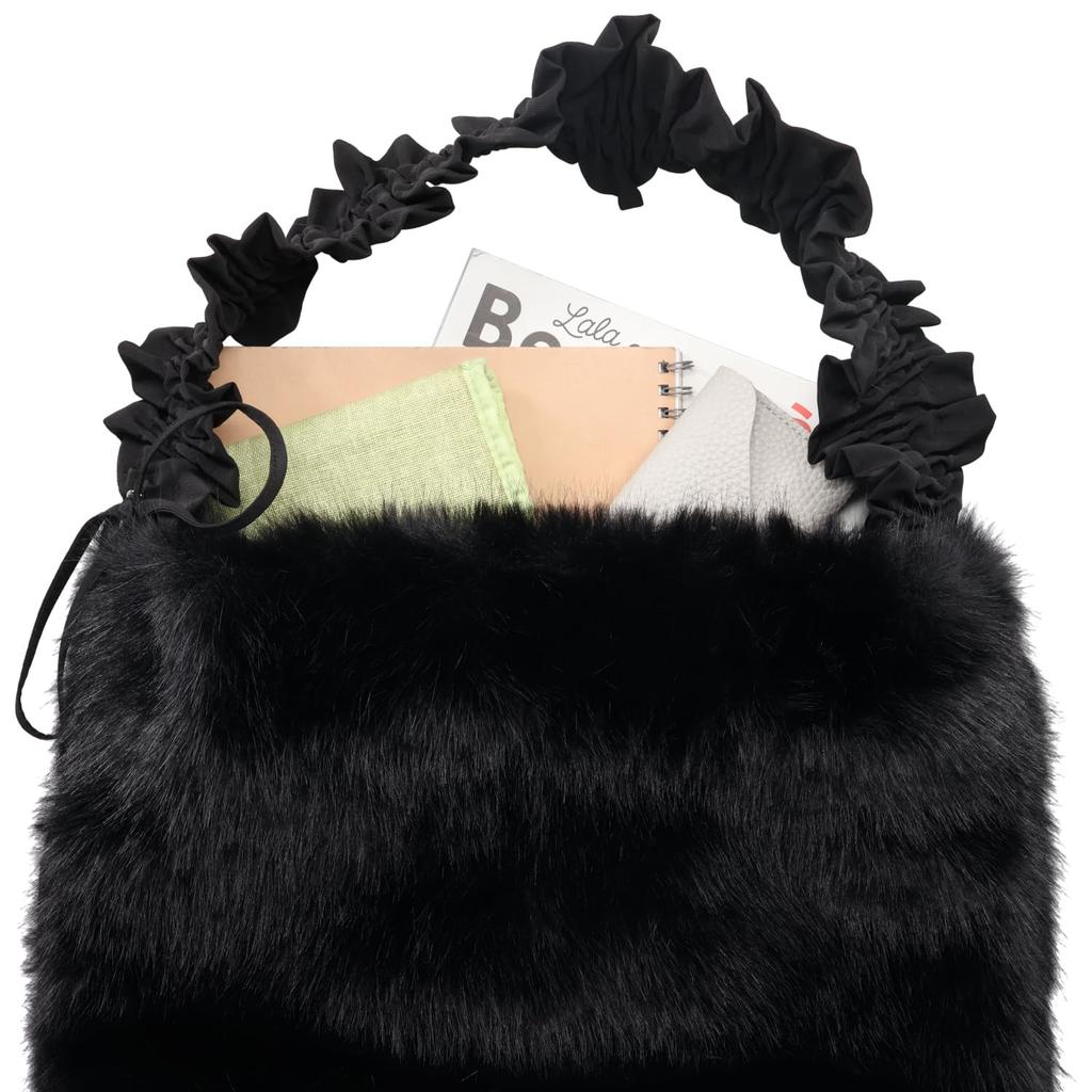 [Kashkash] Frilled One-Handle Eco-Fur Tote